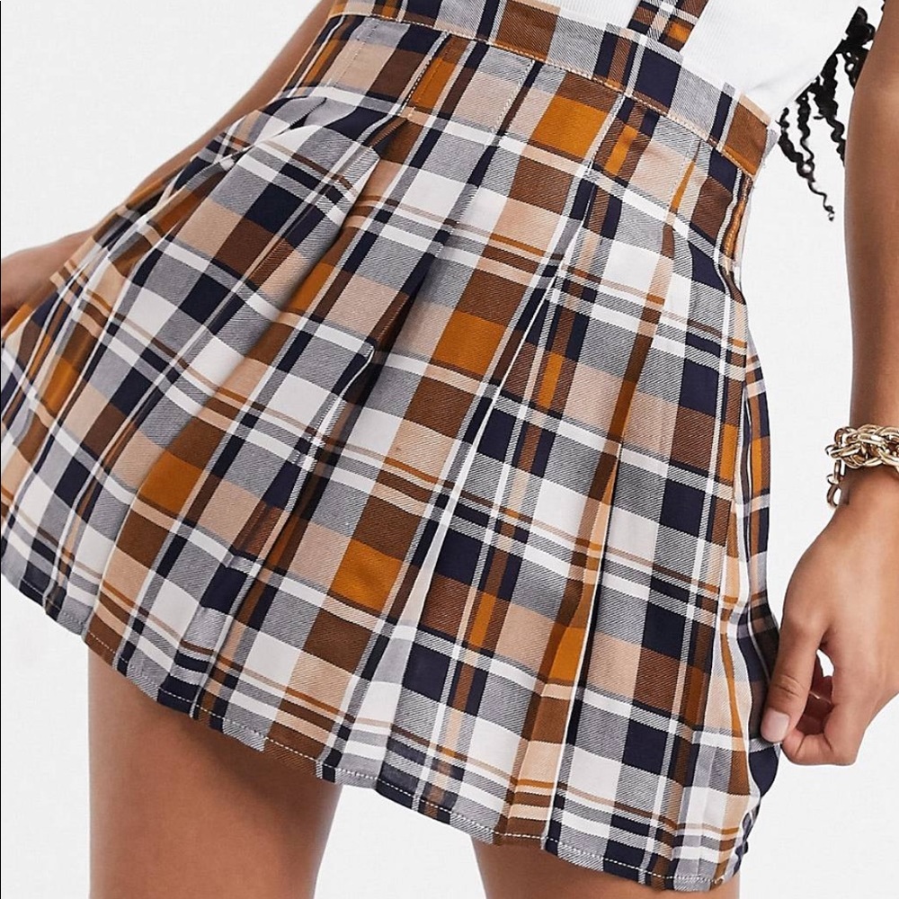 NWT ! ASOS pleated skirt in plaid